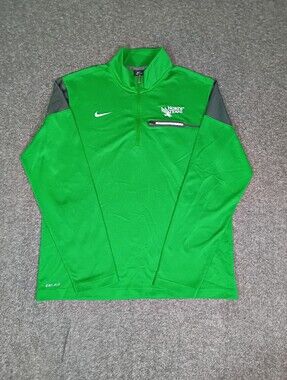 Nike Dri-FIT North Texas Mean Green 1/4 Zip Pullover Jacket Men's M Green.